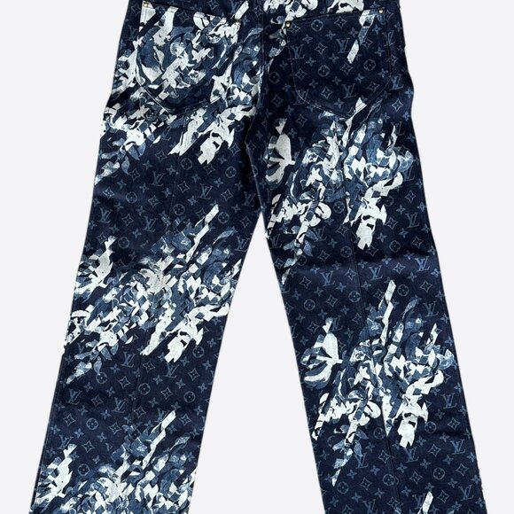 Louis Vuitton Blue Floral Monogram Jeans - Picture 2 of 8